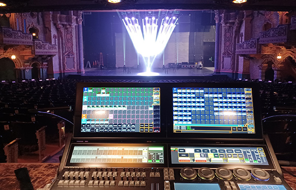 GrandMA3 Console with Lights